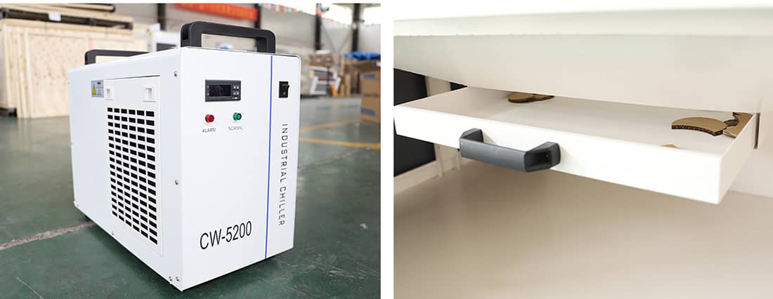 Refrigerador de agua y caj&oacute;n receptor