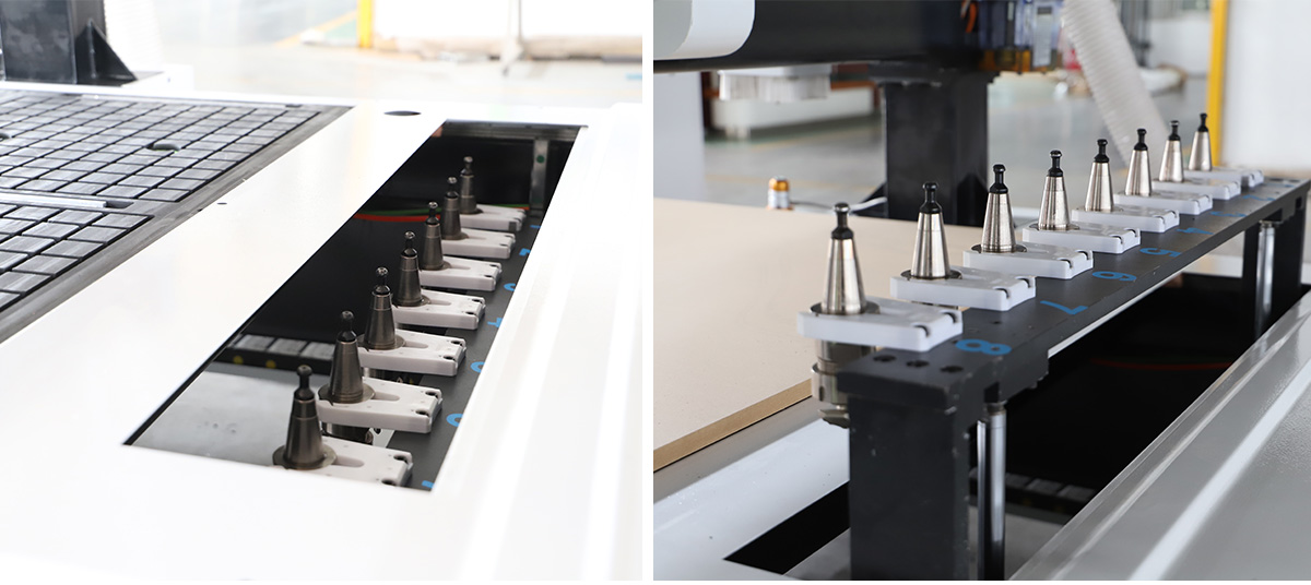 Cambio autom&aacute;tico de herramientas con revista de herramientas Liftable