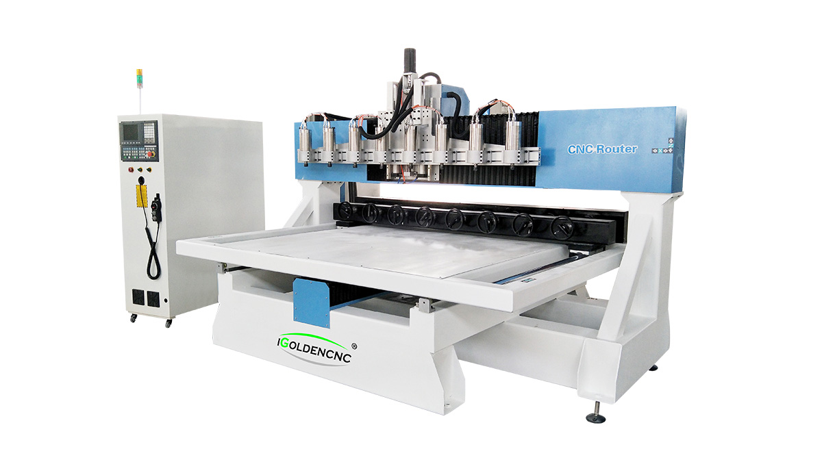 Enrutador CNC multi-cabeza de 4 ejes