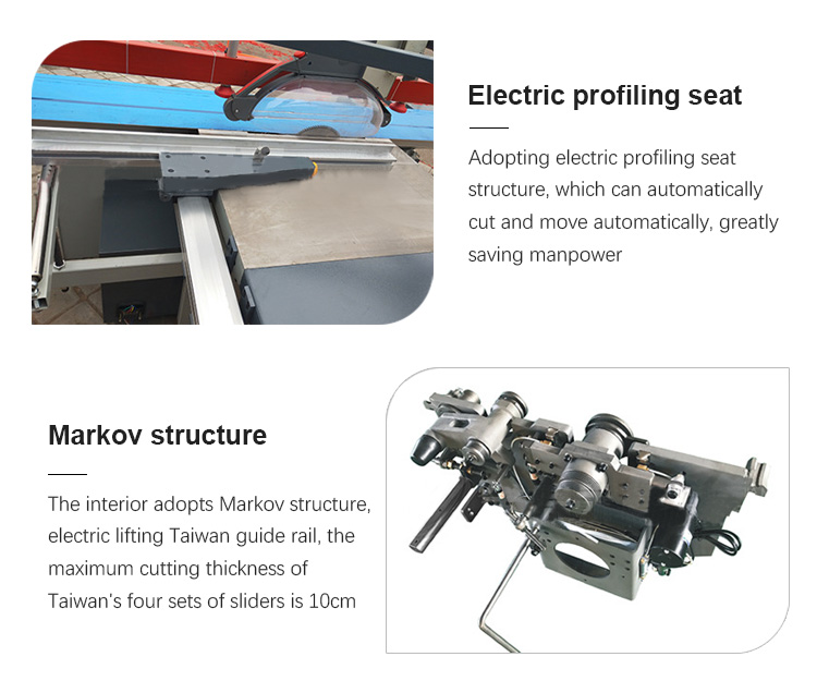 m&aacute;quina de sierra de panel deslizante 